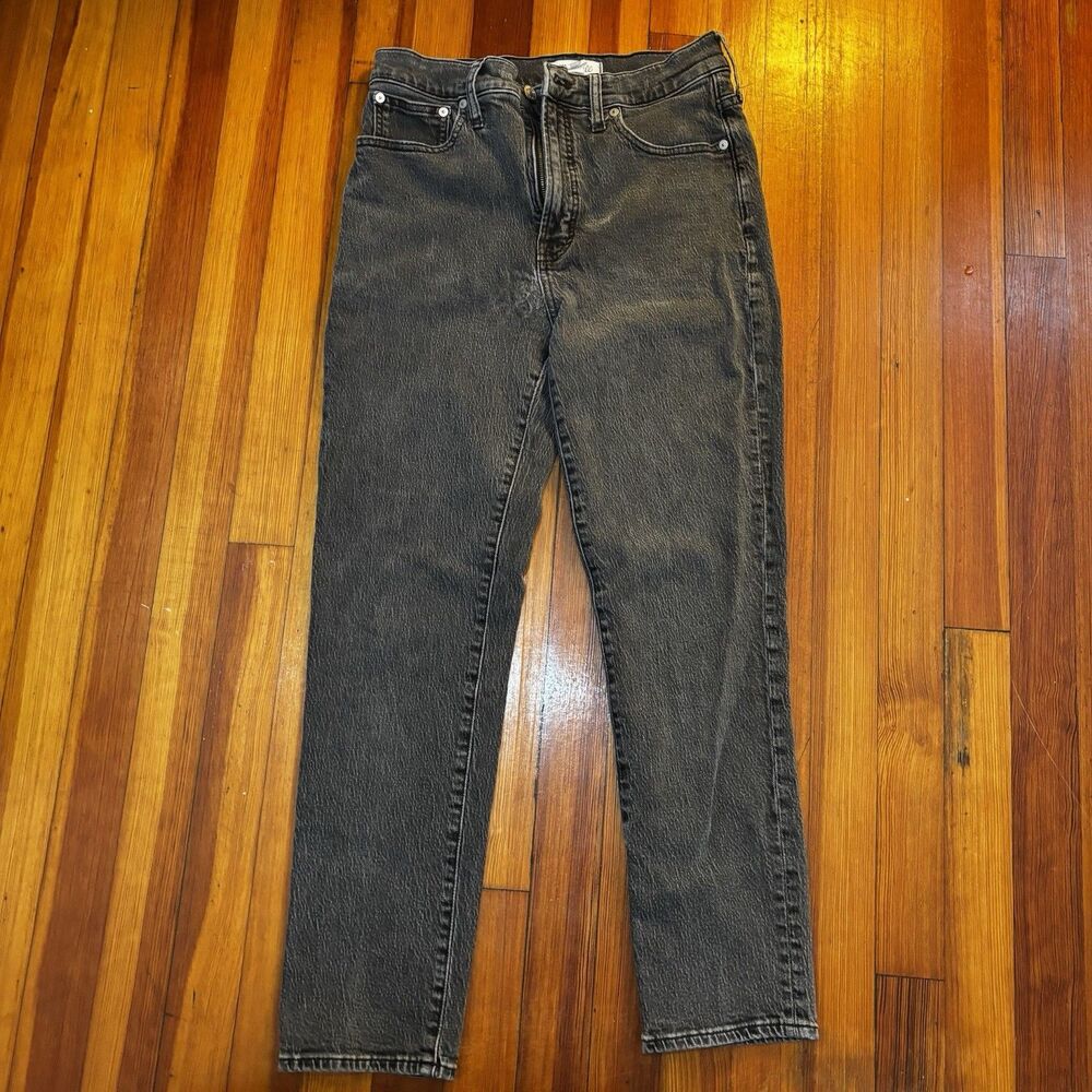 Madewell Womens 28 The Perfect Vintage High-Rise Black Wash Straight-Leg Jeans